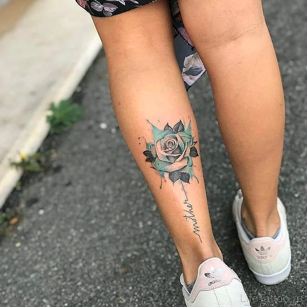 Girl Leg Tattoo