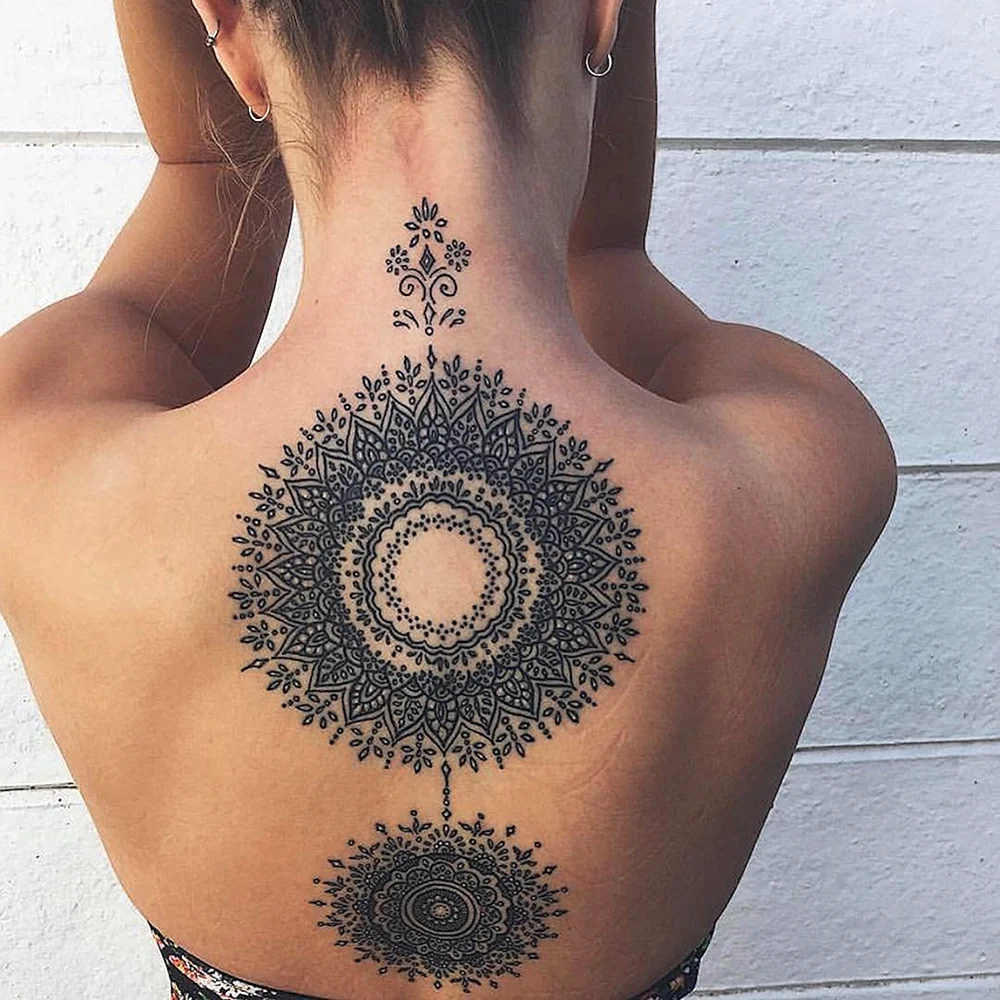 Girl Mandala Tattoo