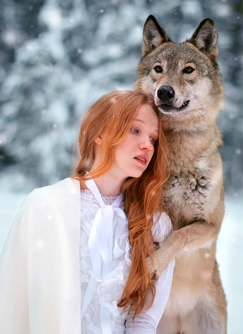 Girl with Wolf