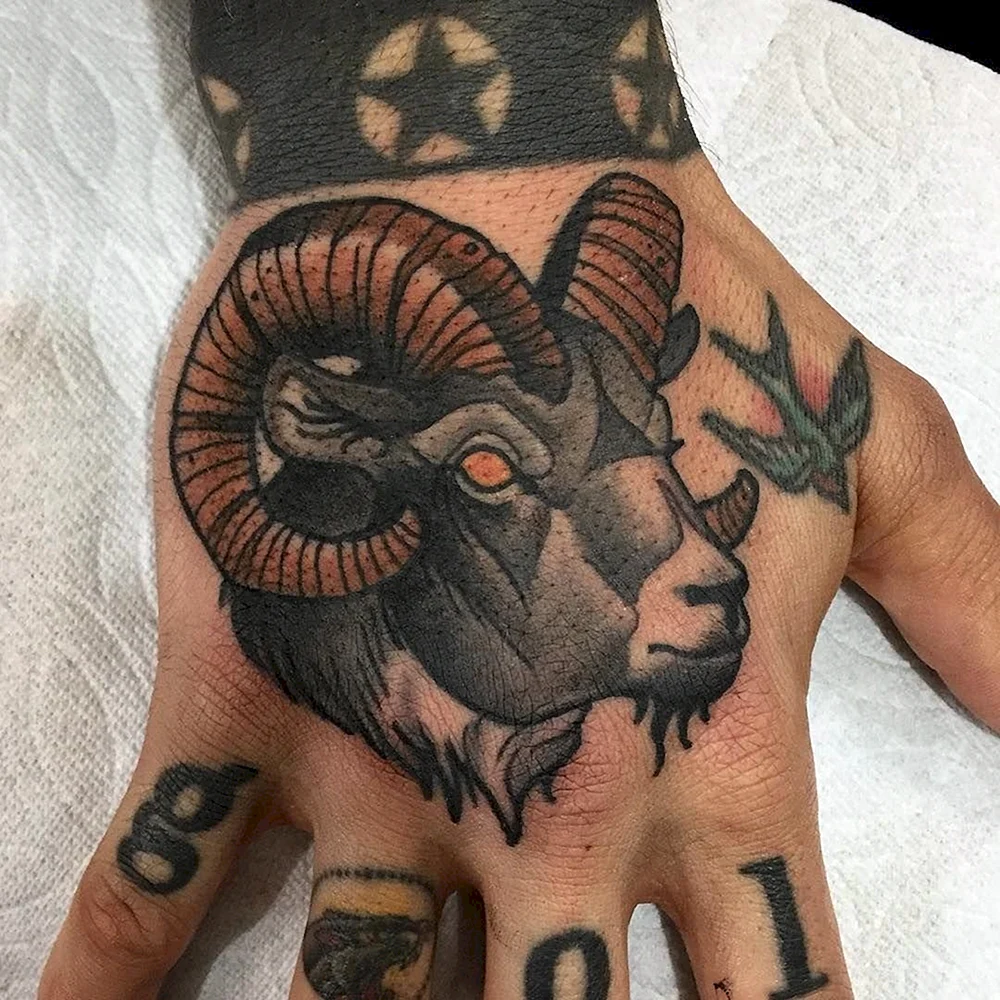 Goat Traditional Tattoo