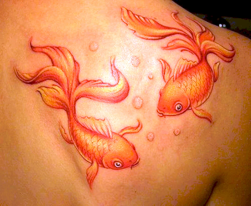 Goldfish Design Tattoo