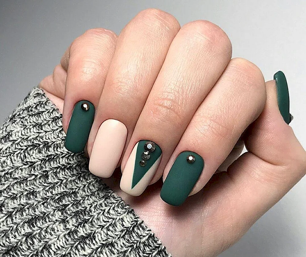 Green Matte Nails