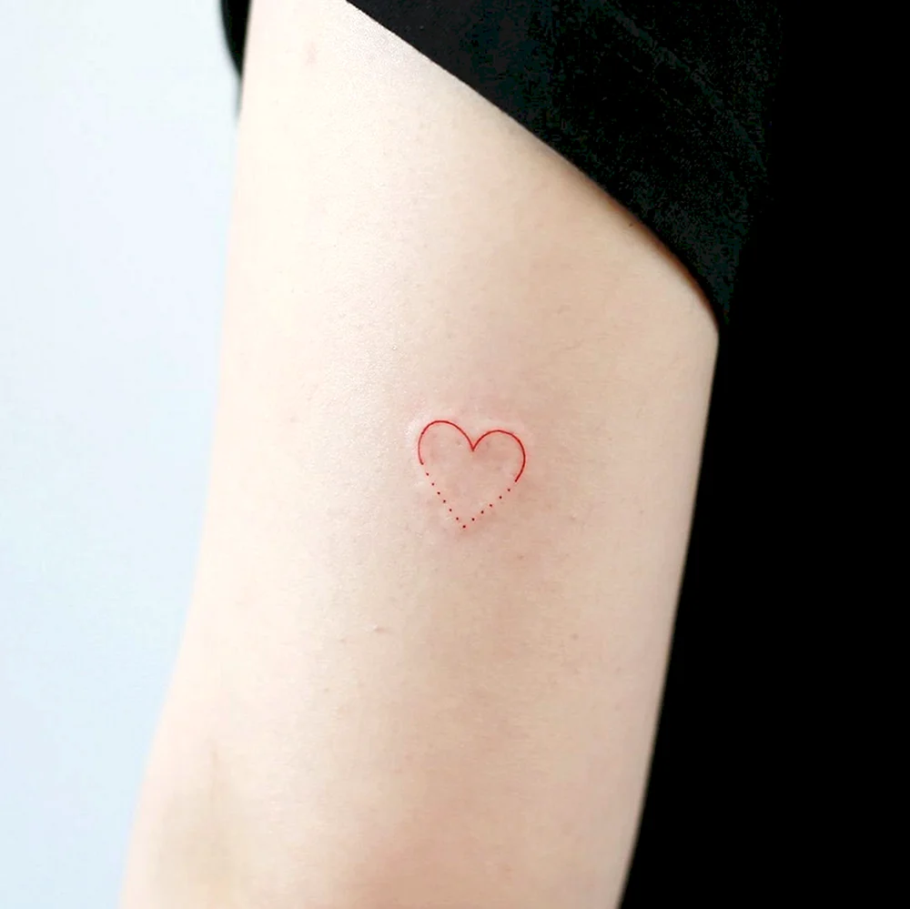 Heart Tattoo Design Minimal