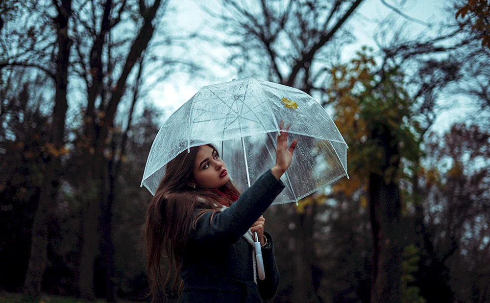 Holding Umbrella