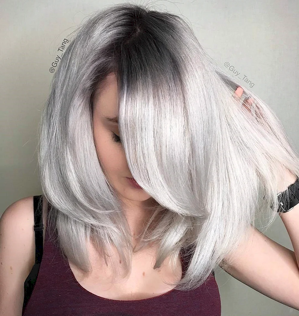 Icy Silver hair
