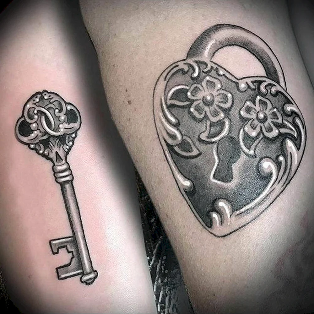 Key Lock Tattoo