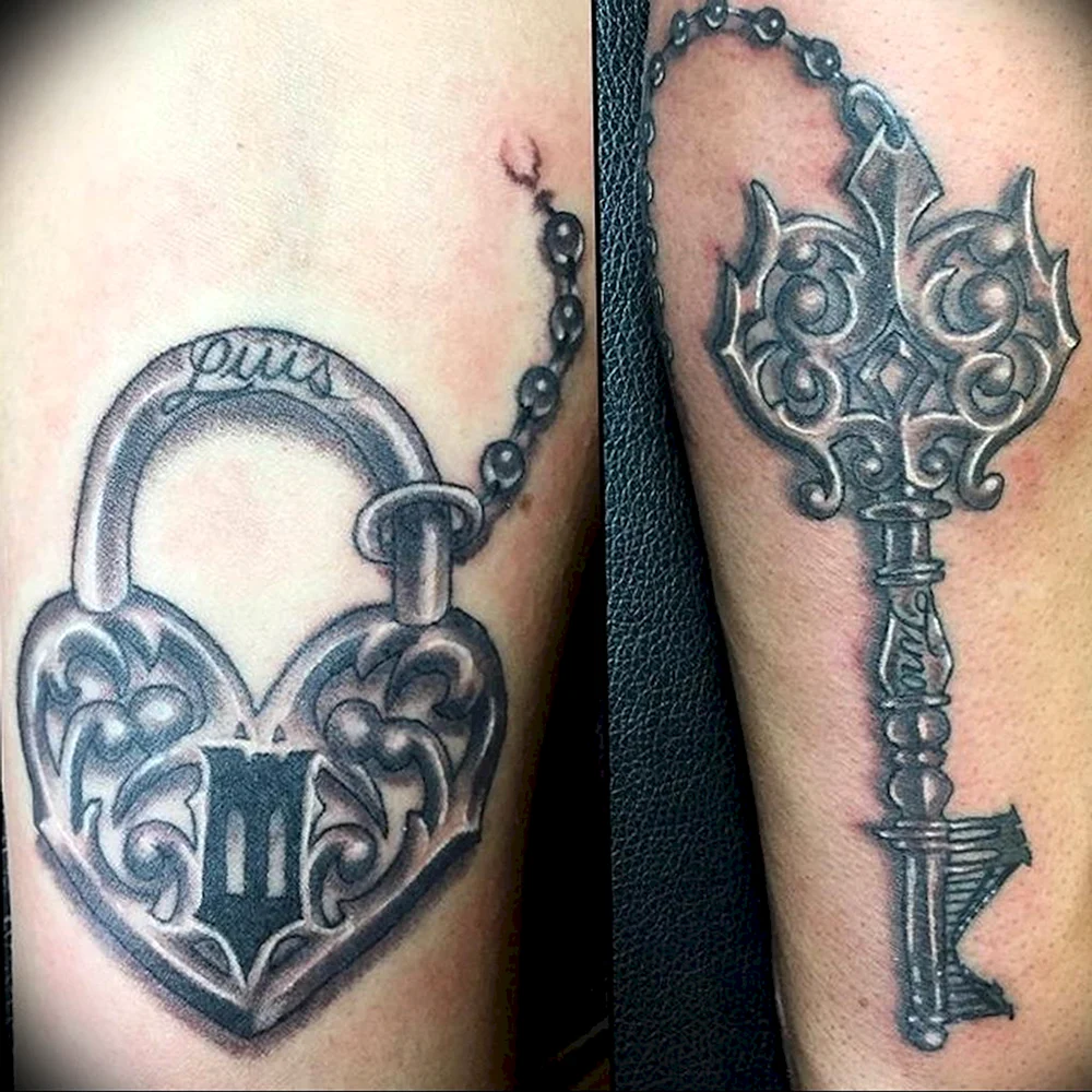 Key Lock Tattoo