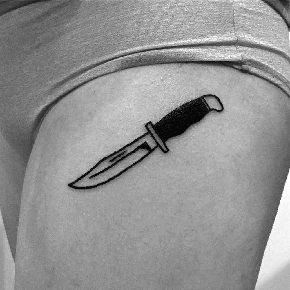 Knife Black Tattoo