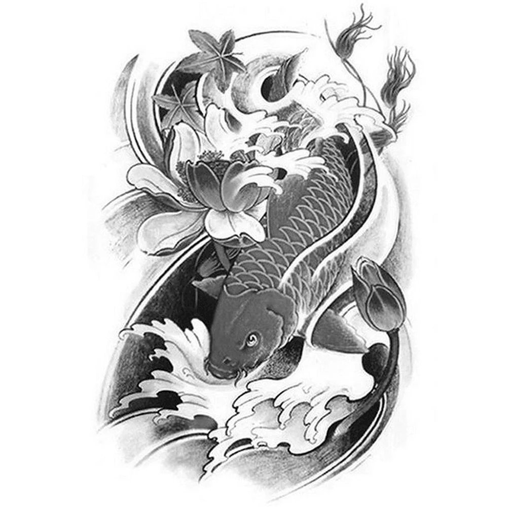 Koi Fish Tattoo vector