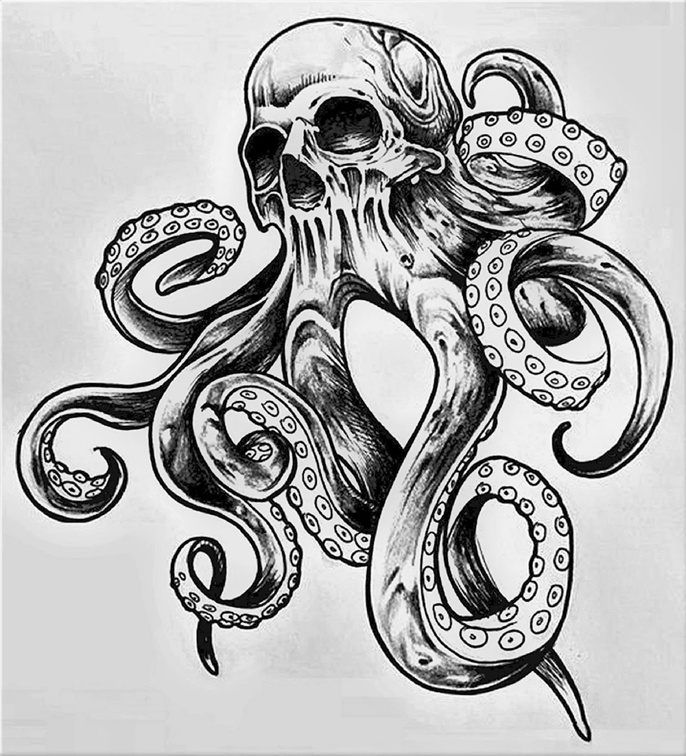 Kraken Tattoo Sketch