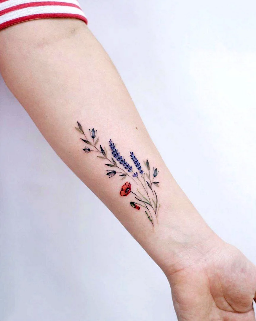 Lavender Tattoo Design