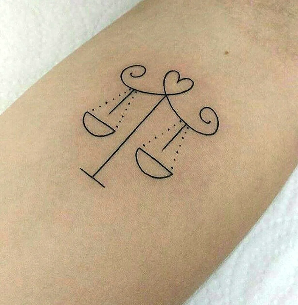 Libra Tattoo Minimal