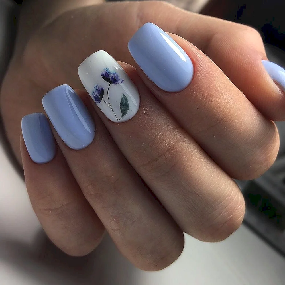 Light Blue Manicure