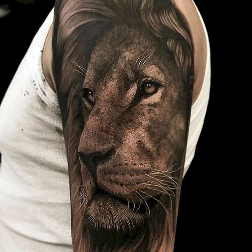 Lion Tattoo realistic