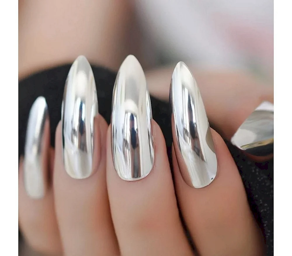 Long Nails Silver