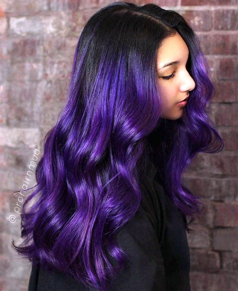 Long Purple hair