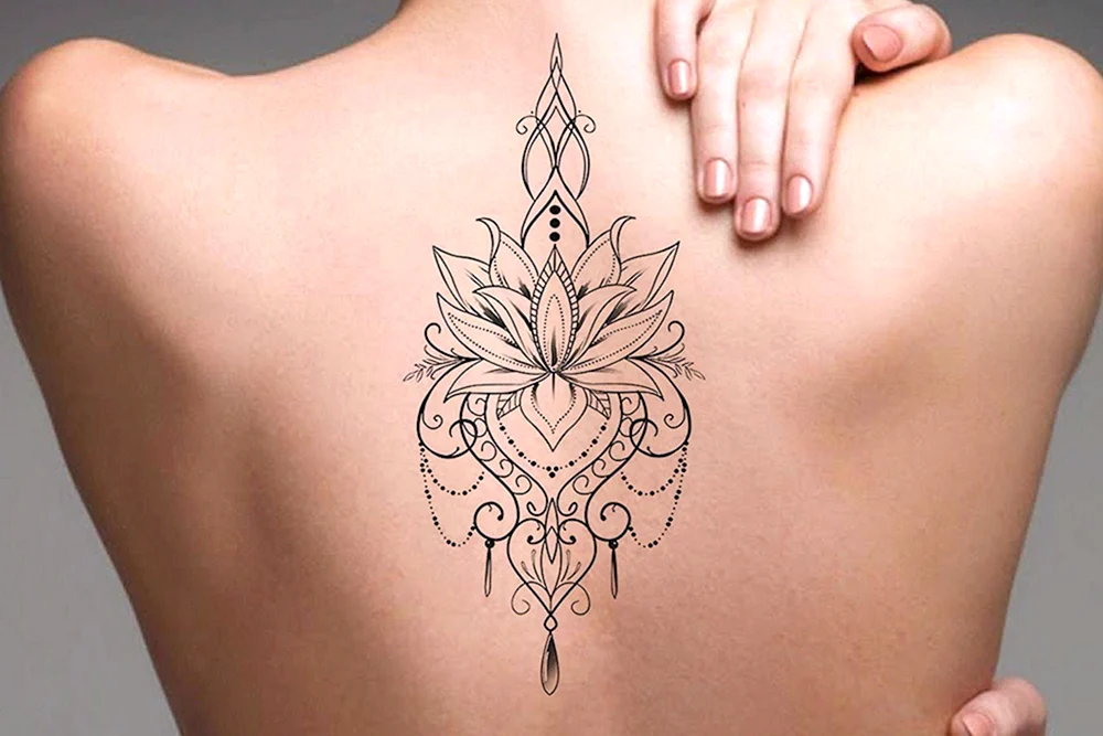 Lotus back Tattoo