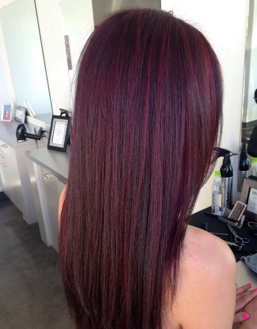 Mahogany Wine hair Color