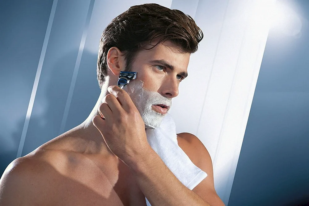 Man shaving Gillette