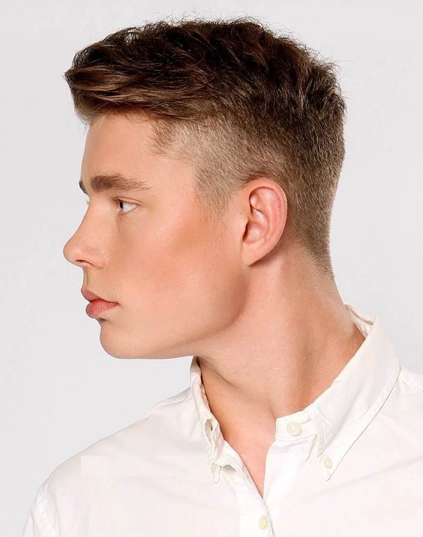 Men Haircut short Sides long Top