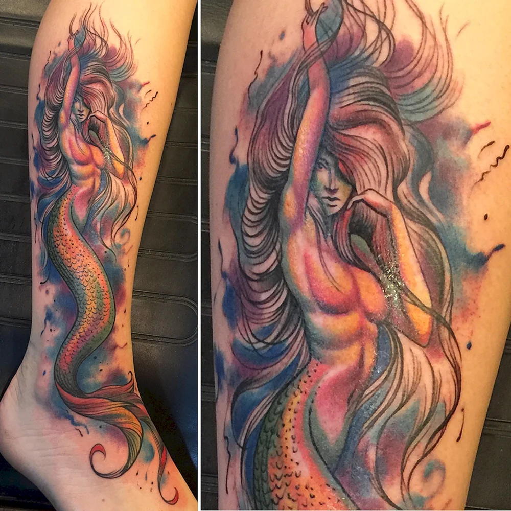 Mermaid Art Tattoo