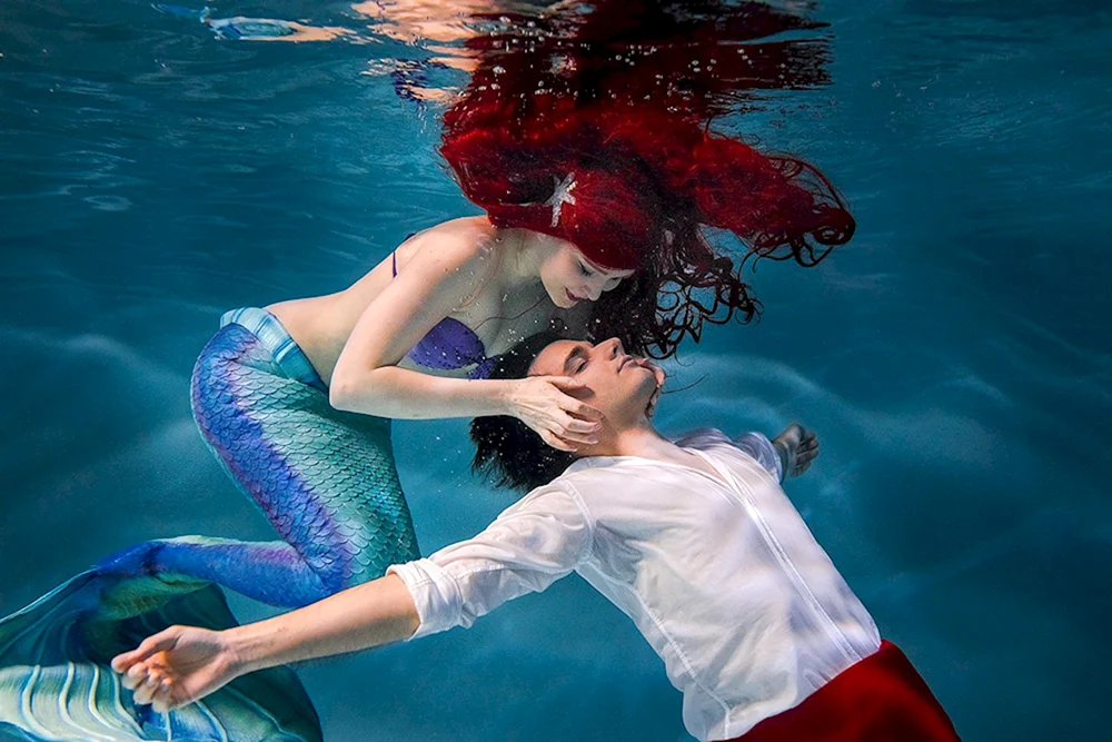 Mermaid saves man