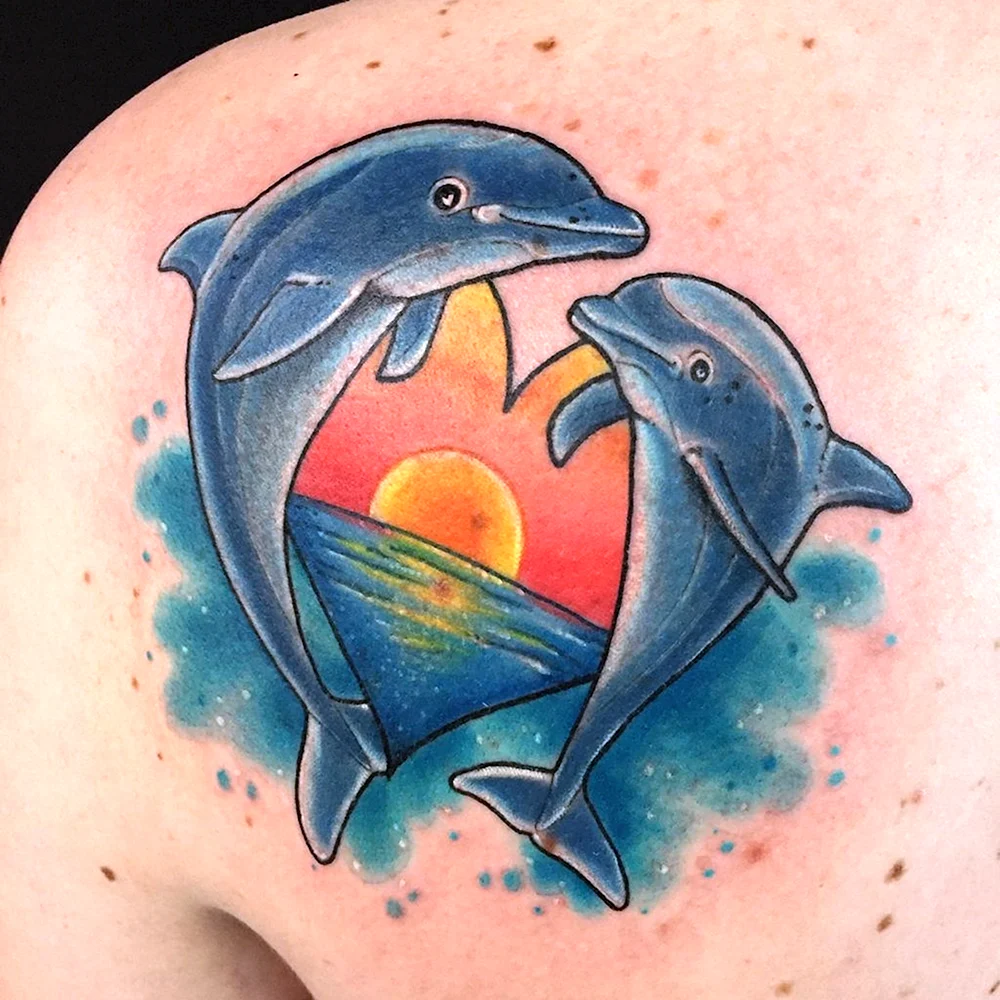 Mini Dolphin Tattoo