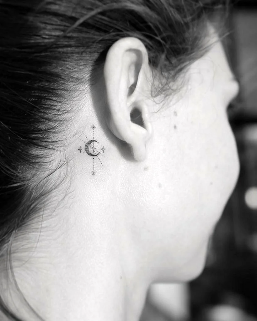 Moon Tattoo Ear