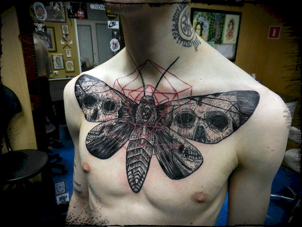 Moth Cover up Tattoo
