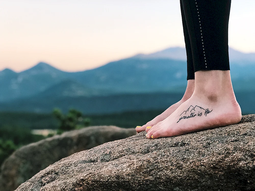 Mountain foot Tattoo