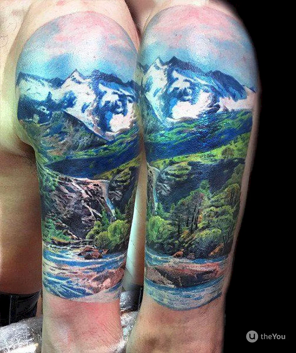 Mountains Realism Tattoo