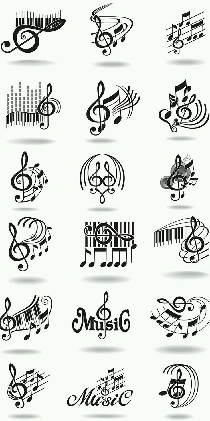 Music logo drawings