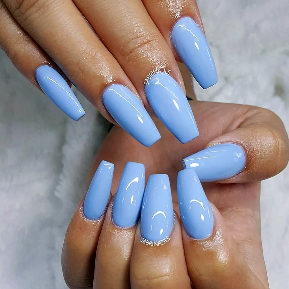 Nail Design Light Blue