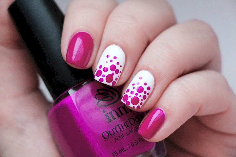 Nails Pink Black background