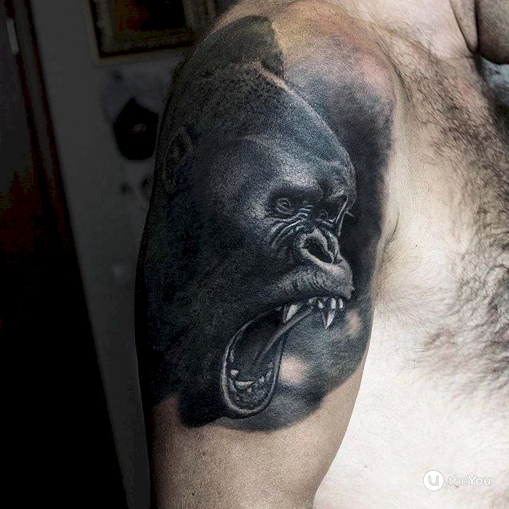 Neo Realism Monkey Tattoo