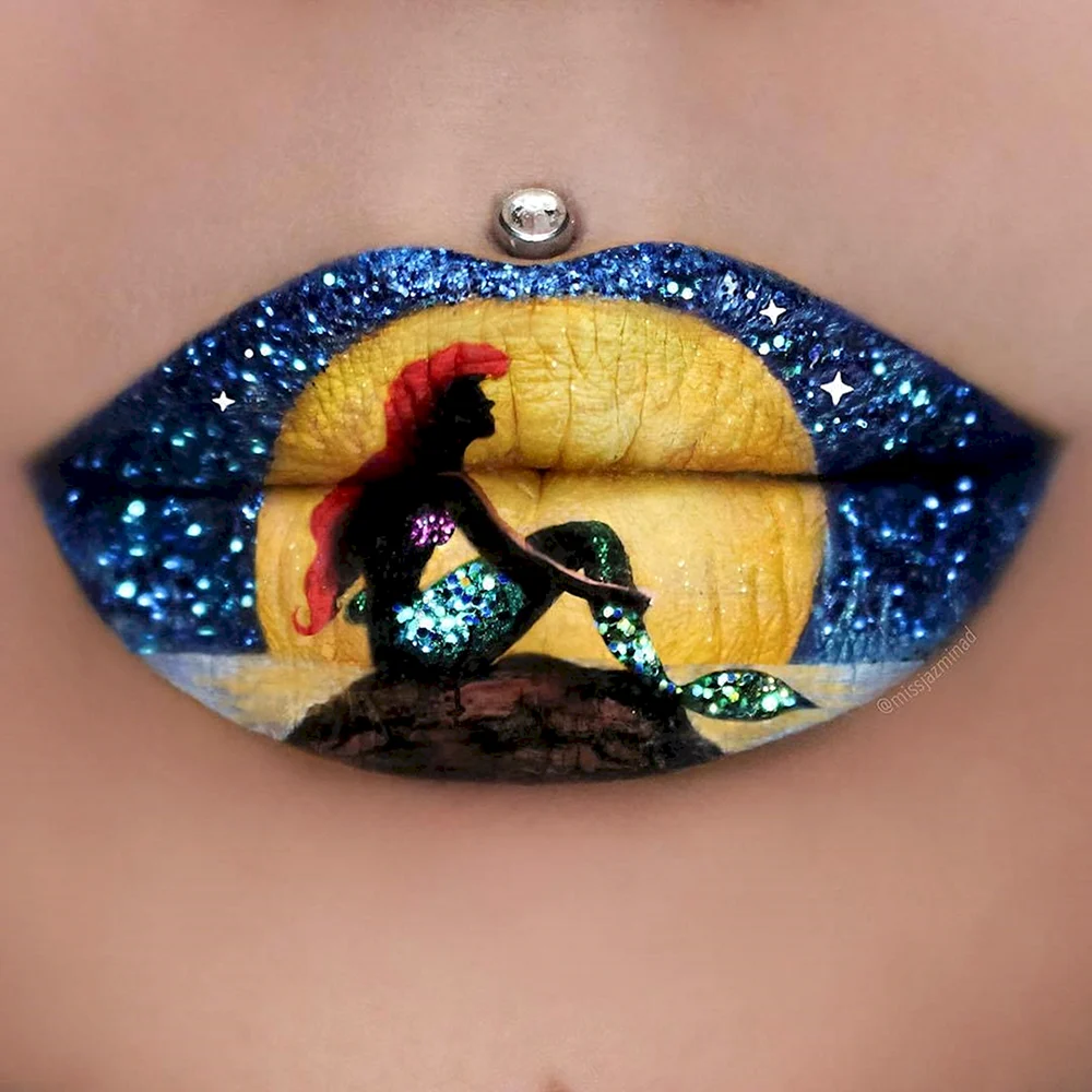 Необычный макияж губ