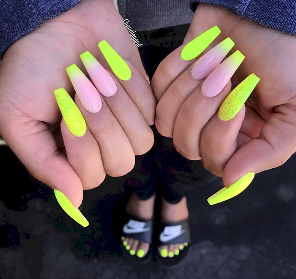 Neon Yellow Nail Designs