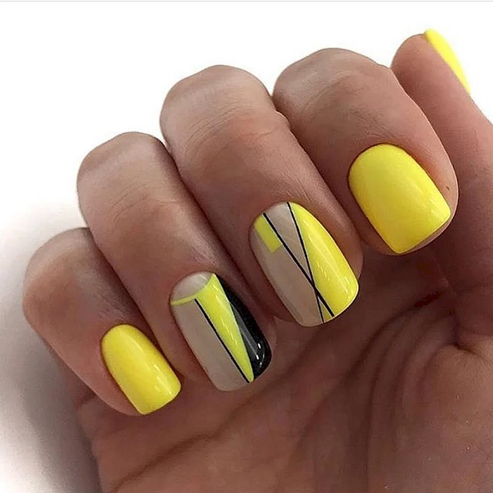 Neon Yellow Nails Art