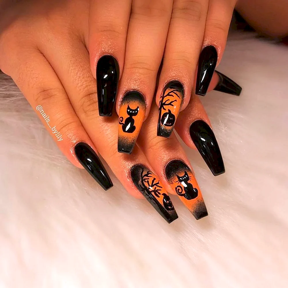 Ногти в стиле Хэллоуина