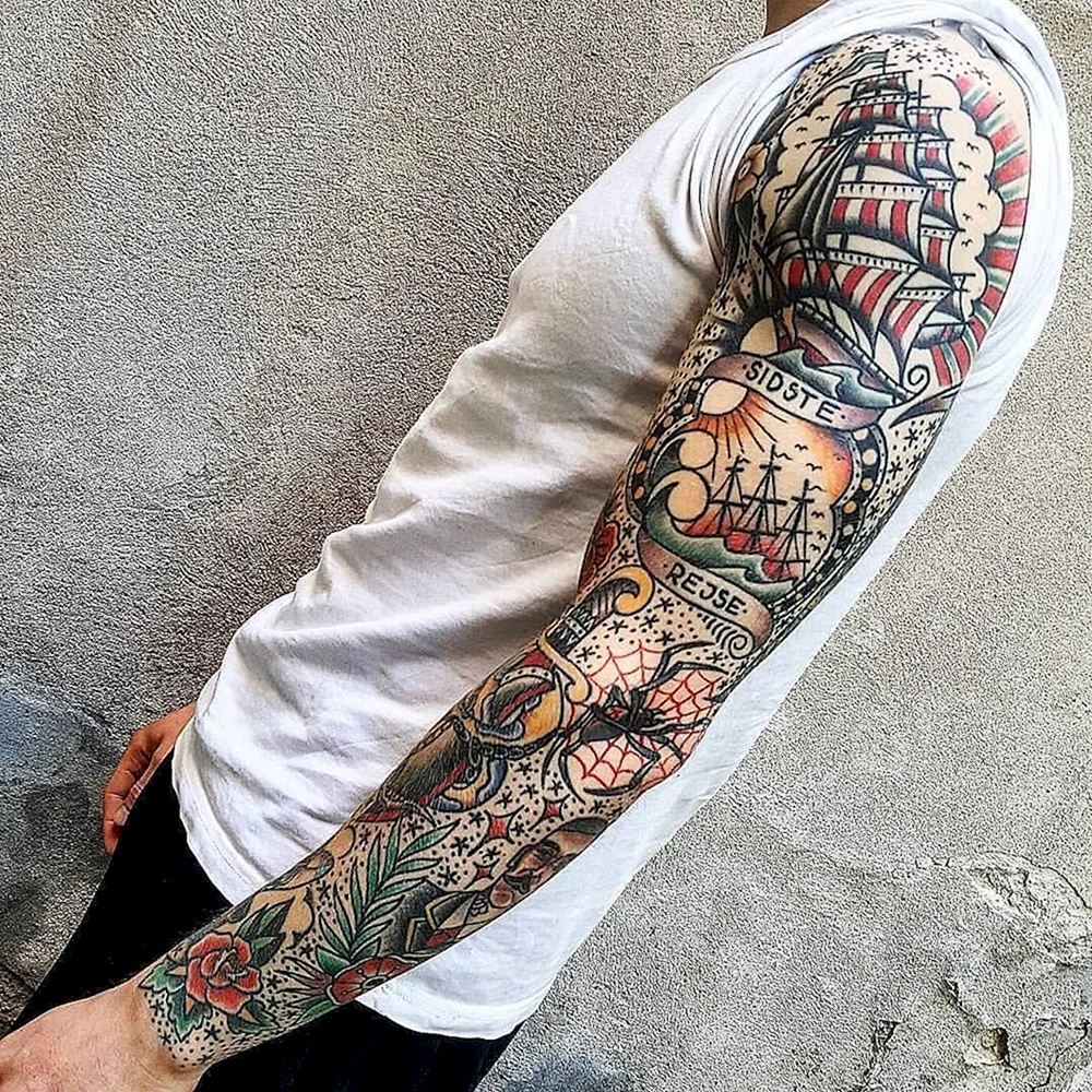 Old School Tattoo Sleeve