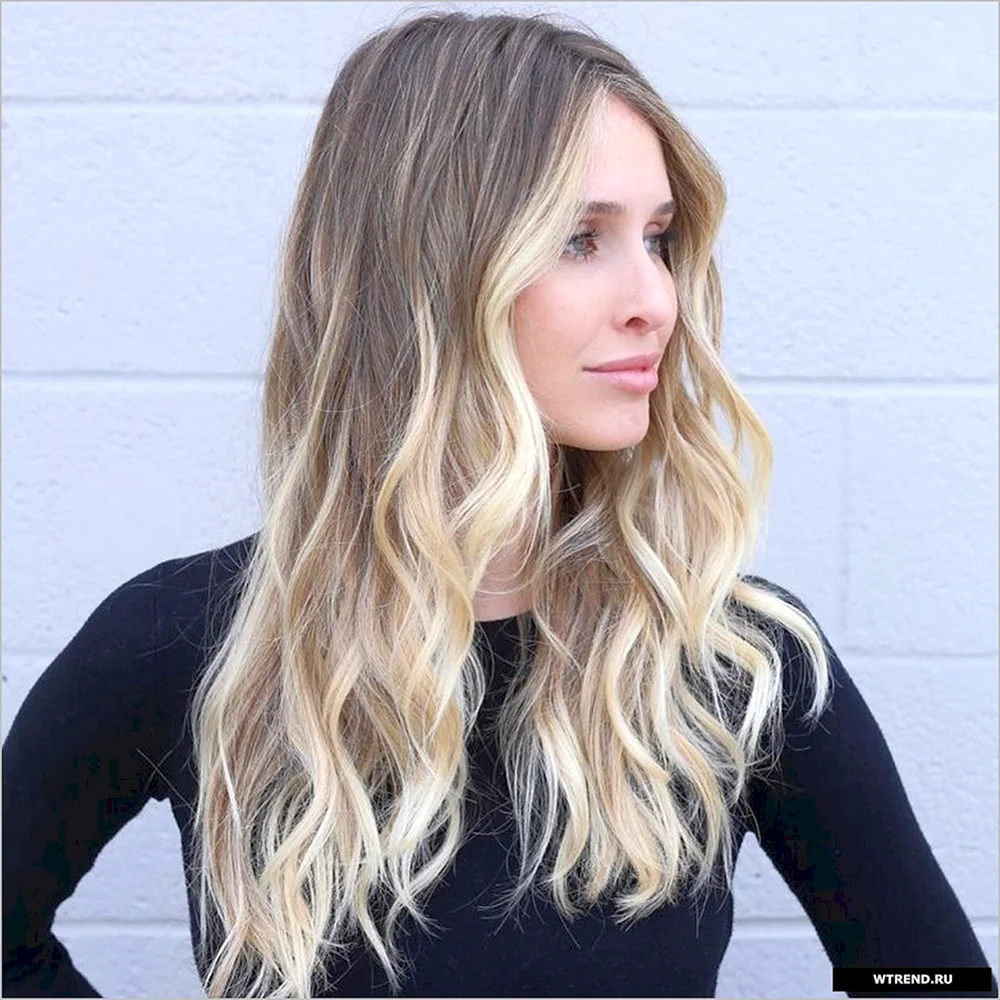Ombre blonde long hair