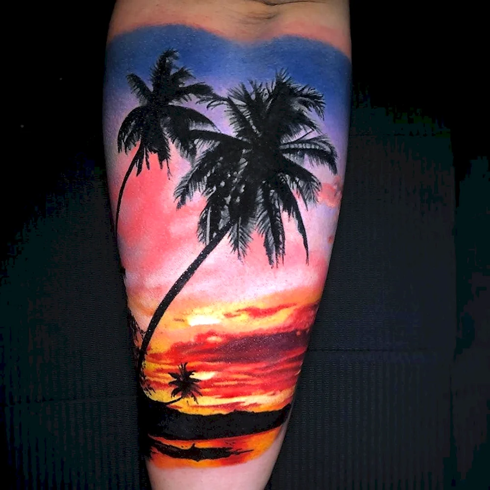 Palm Tree Tattoo Design