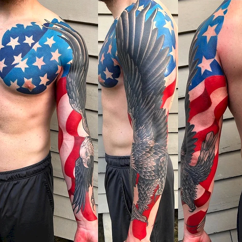 Patriotic Tattoo Sleeve