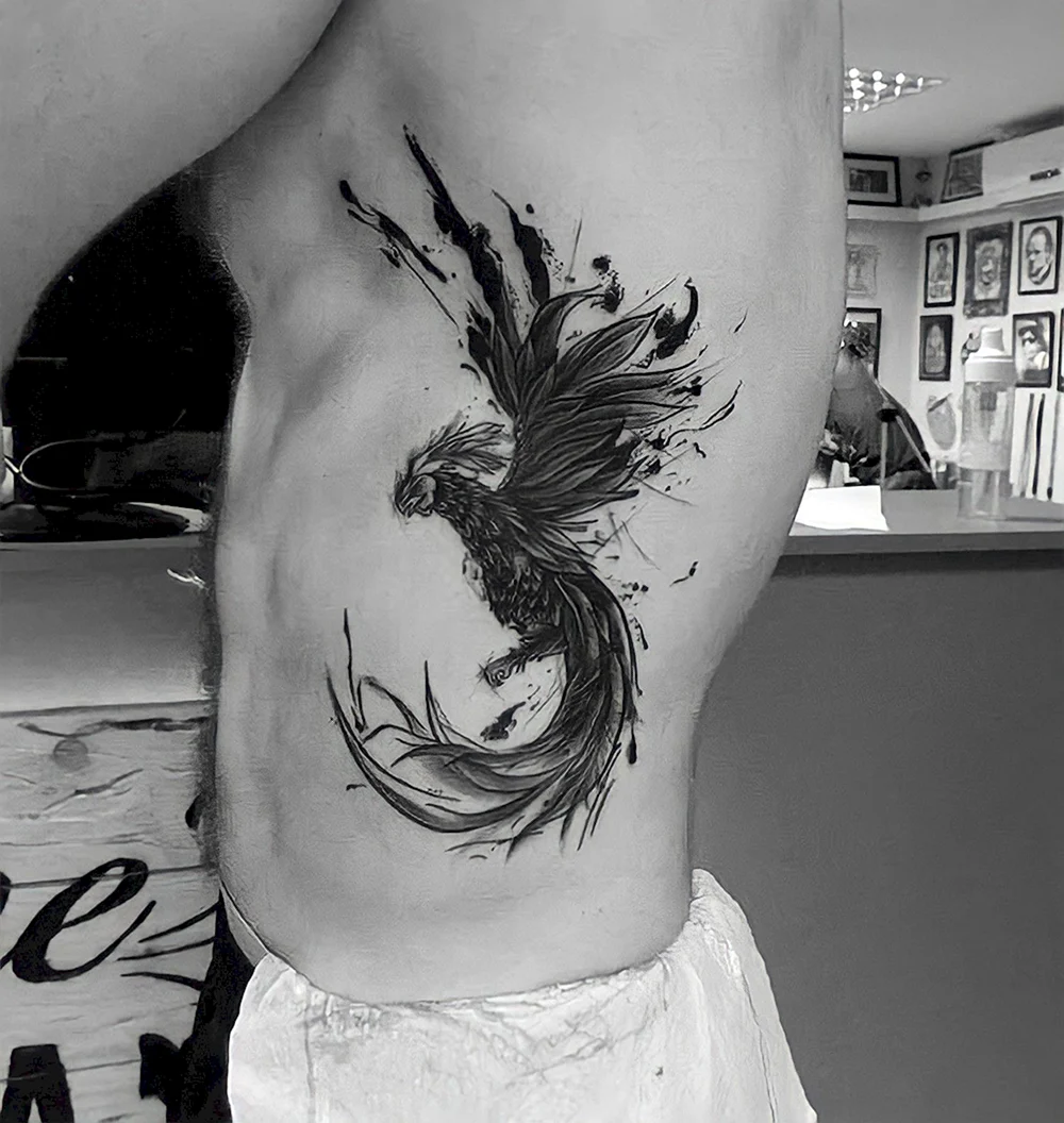 Phoenix Tattoo Costela