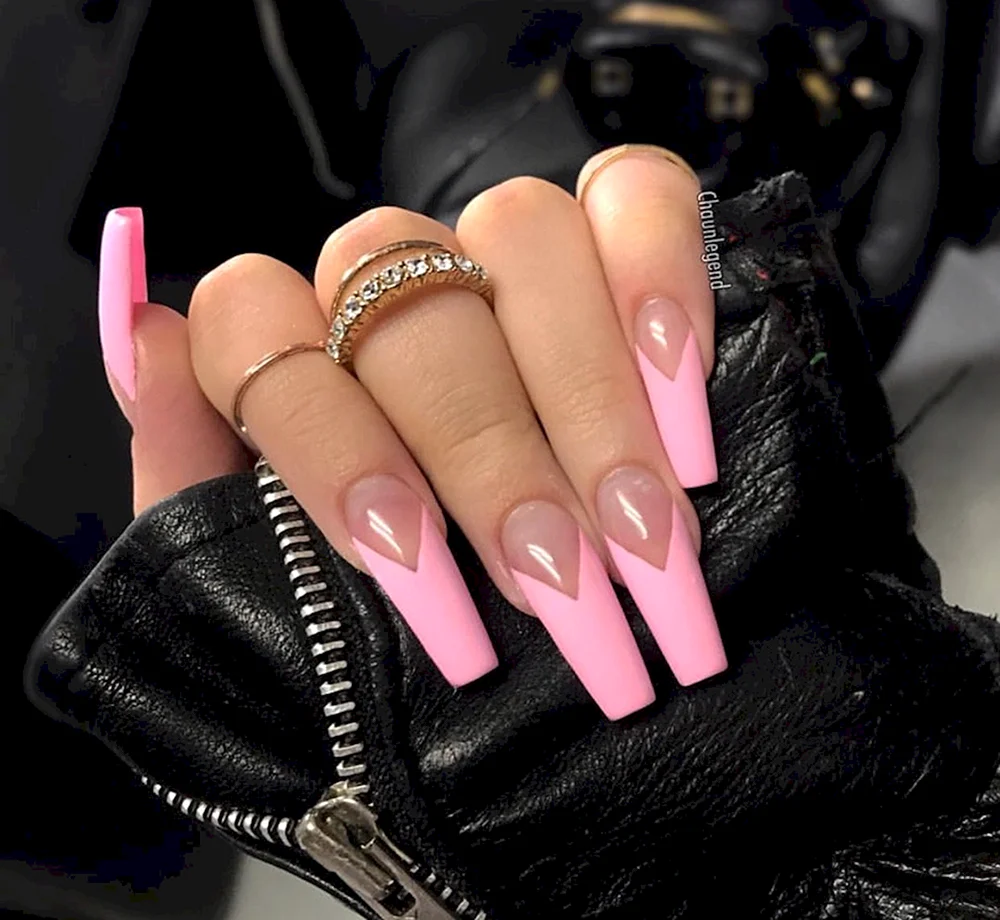 Pink Acrylic Nail
