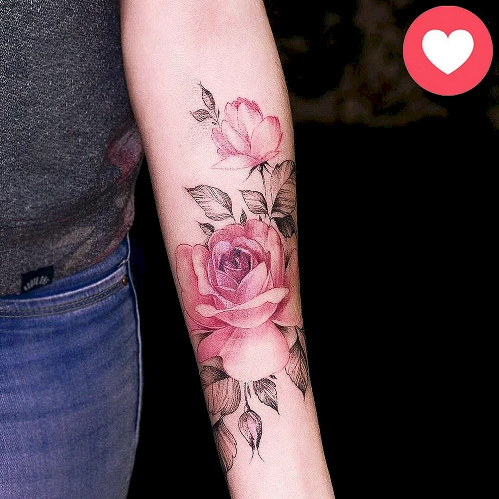 Pink Colour Tattoo