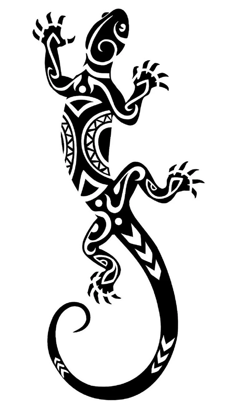 Полинезия тату эскизы ящерица