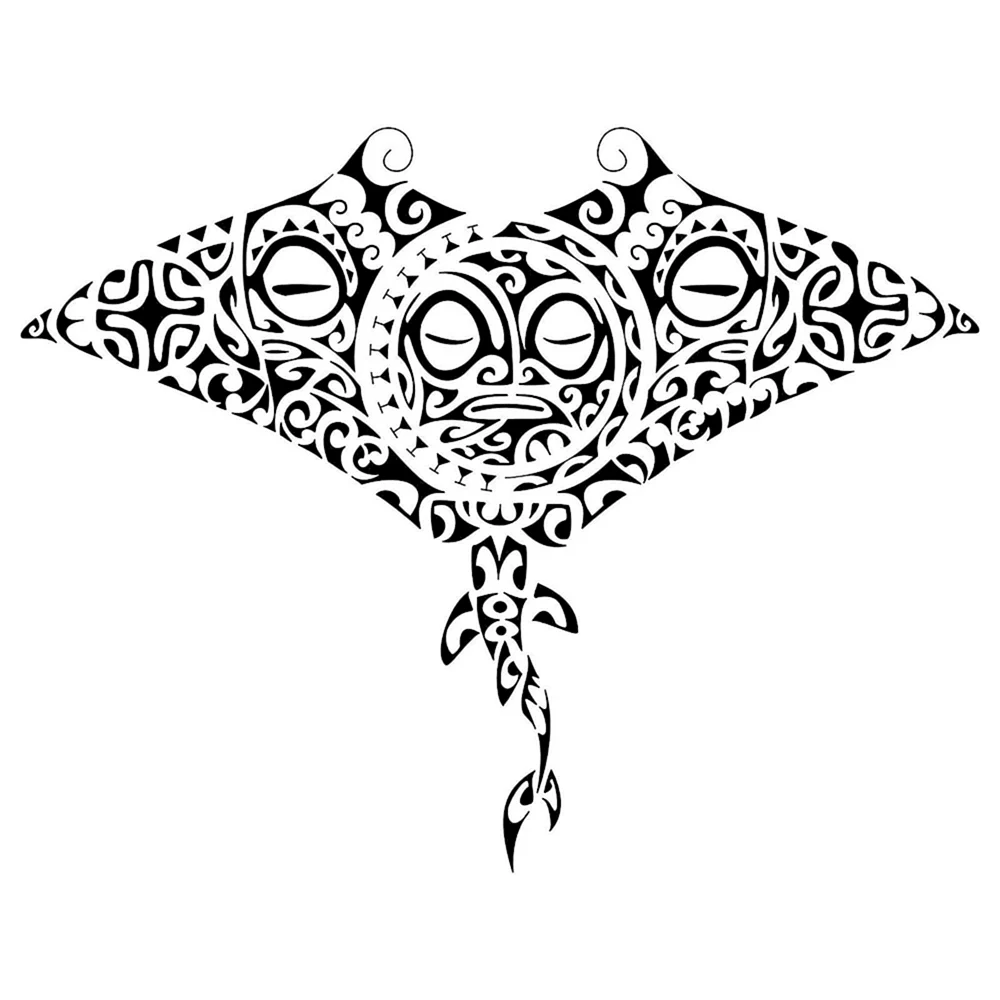 Полинезийский Скат тату эскиз