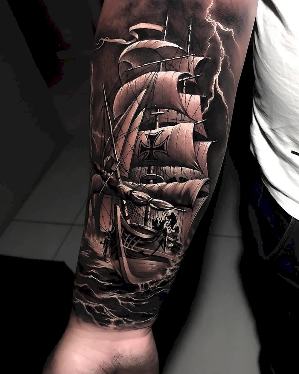 Poseidon ship Tattoo