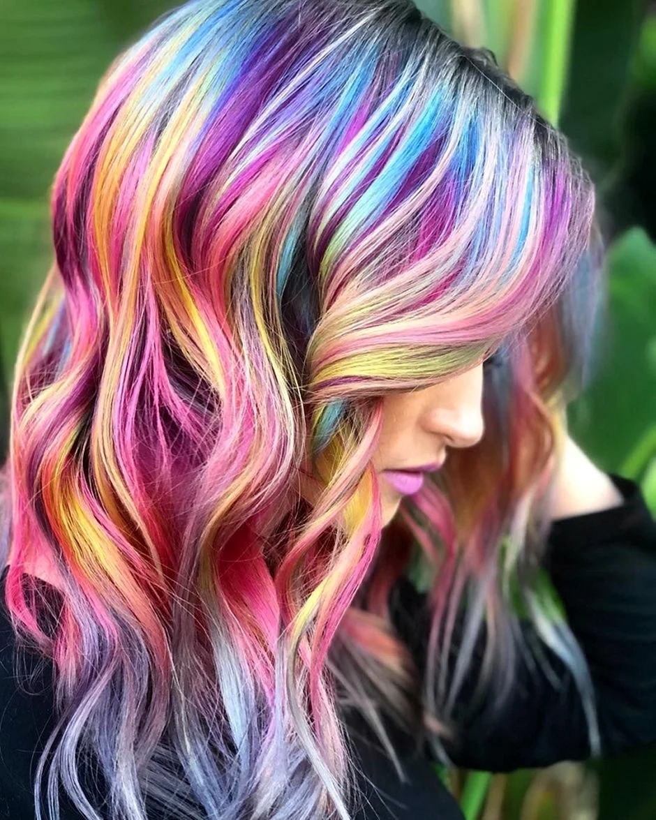 Rainbow hair Color